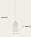 Diagram of Handmade Corn Broom With Wood Handle For Indoor And Outdoor Use Heavy Duty Garage And Patio Sweep 56 Inch Long 9 Inch Broom Head
