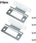 Beefy Heavy Duty Cranked Flush Hinge For 15 To 19mm Thick RV And Camper Cupboard Doors In Mobile Homes Zinc Plated Finish Includes Screws
