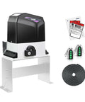 Heavy Duty Automatic Sliding Gate Opener CK1200 with Chain Drive, Three Quarter HP 550W AC Motor shown with accessories