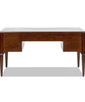 Rock Solid Grey Cashmere Rubber Wood Computer Desk With Smooth Height Adjustment And Badass Aesthetic Perfect For Gaming Setup Or Compact Home Office Workspace, shown front view with two drawers.