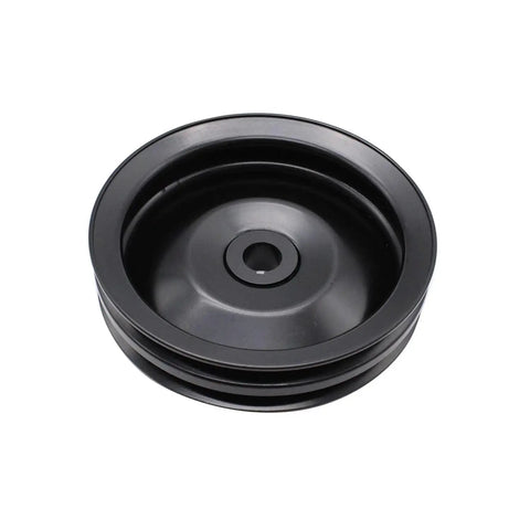 Saginaw Style Double Groove Power Steering Pump Pulley Kit With Five Eighth Inch Keyway Shaft For Small Block Chevy And Big Block Chevy V Belt Compatible 350 454 GM Pontiac Buick