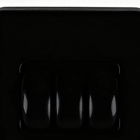 Furniture Casters Heavy-Duty Roller close-up showing three black self-adhesive caster wheels on sleek surface.