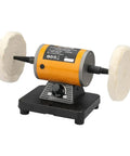 Pro Grade Heavy Duty Bench Buffer Polisher With Variable Speed Control Electric Buffing Machine for polishing metal and wood surfaces.