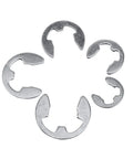 Assorted sizes of 304 Stainless Steel E Clip Retaining Snap Ring Circlip Kit 1.5 To 10mm Fits Shaft Grooves And Machinery Durable Silver Finish
