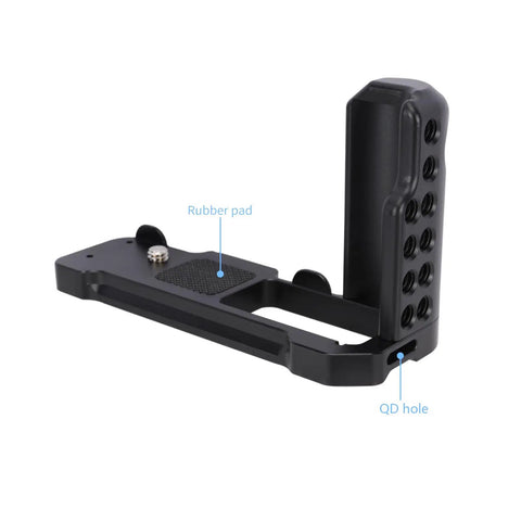 L-Shaped Grip For Sony ZV-1 II And ZV-1F Vlog Cameras With Black ARCA Extension Bracket and Quick Release Plate