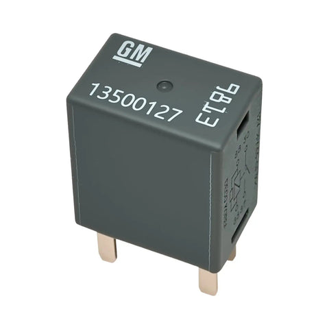 Close-up of GM 12VDC 35A Automotive Relay 4 Pin Replacement for car electrical system, part 13500127