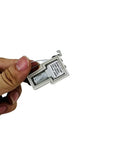 Top Shelf Replacement Pump Motor For Vacuum Water Tank, compact electric pump held in hand for easy installation.