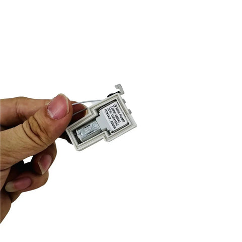 Top Shelf Replacement Pump Motor For Vacuum Water Tank, compact electric pump held in hand for easy installation.