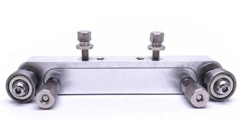 Adjustable Guitar Nut And Bridge Sander Luthier Tool for Electric, Acoustic, Bass Guitars, aluminum body, steel rollers
