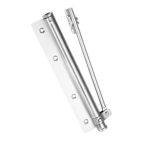 Adjustable Aluminum Door Closer With Automatic Spring Pro Grade Heavy Duty Hands Free Closing Soft Close Action visible