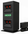 Eye Mini Lite Indoor Golf Launch Monitor And Simulator With 19 Precision Metrics Near Zero Latency shown with power adapter