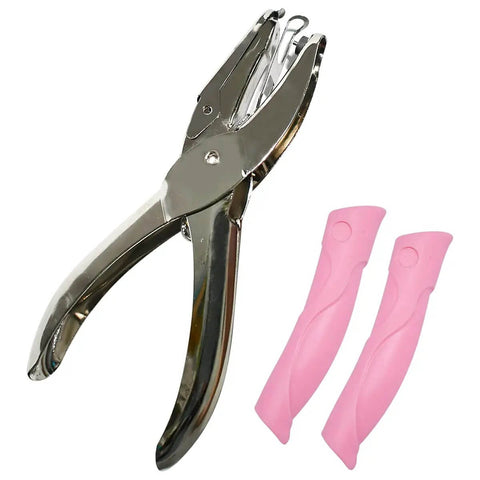 Portable Circle Hole Punch Tool For Craft Paper And Scrapbooking With Pink Soft Grip 1 16th Inch Circle Punch Handy Handheld Paper Punch For Tags Tickets Clothing And DIY Projects You Can Grab And Go.