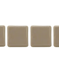 No Sweat Top Tier 2 Inch Square Furniture Sliders With Self Adhesive Backing Low Friction Polyethylene Glides For Effortless Moving On Hardwood Tile Floors Beige 4 Pack displayed in a row.