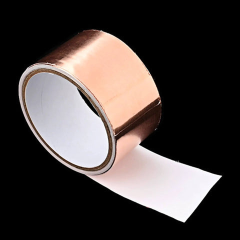 Copper Foil Tape With Pro Grade Heavy Duty Adhesive Shielding For Grounding, Guitar Shielding, Waterproof and UV Resistant