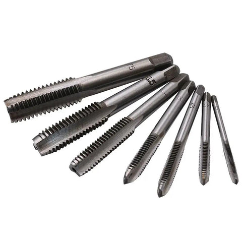 7 Piece M3 To M12 Thread Tap Set For Metalworking Spiral Point Taps Pro Grade With Downward Chip Removal For Through Hole Tapping HSS 6542 Nitriding Coated Coarse Thread M3 M4 M5 M6 M8 M10 M12 By Fongmore