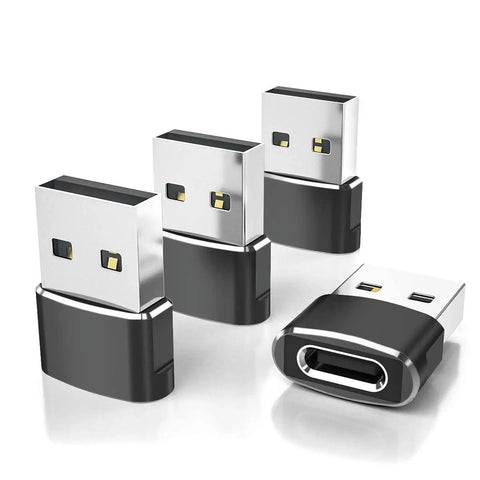 4 Pack USB C Female To USB A Male Car Charger Adapter For iPhone 17 16 Pro Max 15 14 Plus iPad Air Apple Watch And Samsung Galaxy S26