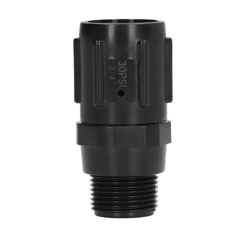 Garden Hose Pressure Regulator With G Three Fourth Thread Water Flow Control Valve For Irrigation Systems 30PSI black plastic