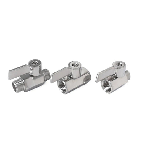 Rock Solid 304 Stainless Steel Ball Valve F Female To M Male M14x15 Thread High Pressure Plumbing Shutoff Built Tough Corrosion Resistant Reliable Flow Control three valves with handles