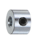 Eight Pack Set Screw Shaft Collars With One Eighth Inch Bore Zinc Plated Carbon Steel Construction, Three Eighths Inch Outside Diameter, One Quarter Inch Width, Axle Collar Clamp Includes Hex Wrench, Heavy Duty Locking for Precise Positioning. Single zinc-plated steel shaft collar with set screw bore