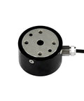 Beefed Up Static Torque Sensor For Motors And Gearboxes 5 To 100 Nm Measuring Sensor With Easy Install Dual Flange Mount And High Precision Reaction Transducer For Industrial Equipment. Shown from top with mounting holes.