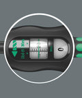 Close-up of Click-Torque B2 Three-Eighths Inch Drive Torque Wrench With Reversible Ratchet showing Nm setting scale.