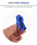Close-up of blue clip from Ten Pack Peritoneal Tubing Clips And Clamps For Dialysis Care Smooth Grip Bag Clips Pipeline Fixators.