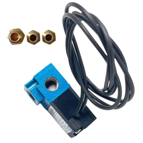 3 Port Boost Control Solenoid Valve Replacement For MAC 35A-AAA-DDBA-1BA with flying leads and brass fittings for turbocharged vehicles