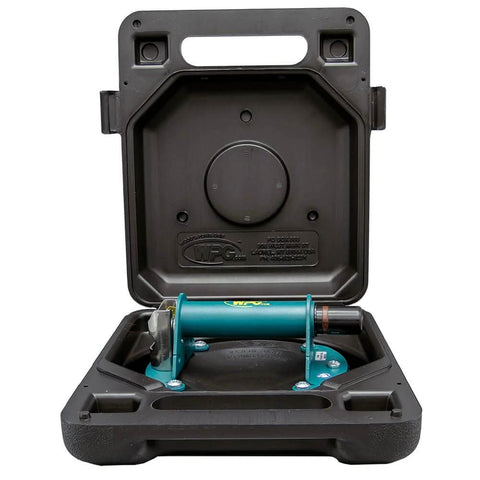 8 Inch Vacuum Suction Cup Lifter With Metal Handle And ABS Body Heavy Duty 125 lb Capacity Includes Case in open carrying case