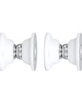 Heavy Duty RV Magnetic Door Stopper for Camper and Trailer, white plastic and metal, 2 pack, easy install for securing doors.