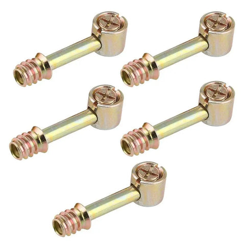 Easy Install Cam Lock Furniture Connectors 5 Sets Includes Cam Fittings Dowels And Preinserted Nuts For Cabinets Wardrobes And Office Furniture