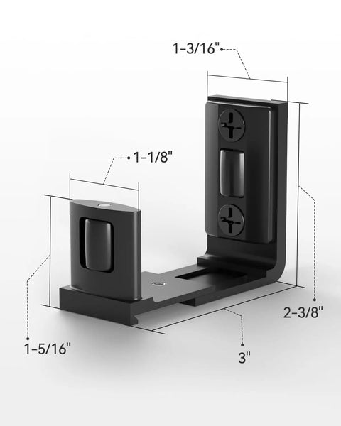 Sliding Barn Door Floor Guide Bottom Track With Adjustable U Shape Lightweight Aluminum Alloy Build Smooth Nylon Rollers Wall Mounted Hardware For Quiet Space Saving Glide And Modern Interior Setup, 3 in