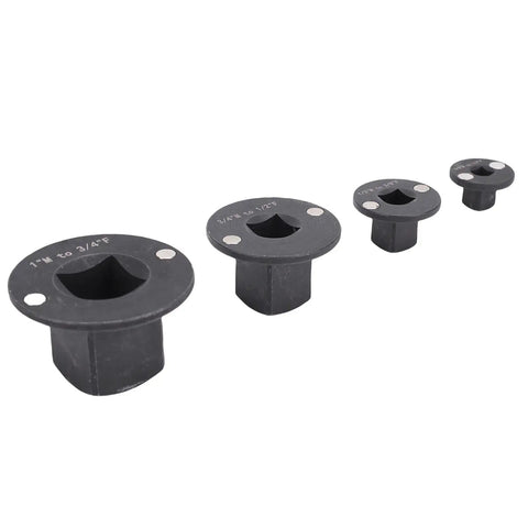 Compact Low Profile Impact Socket Adapters With Magnetic Inserts For Tight Spaces And Hard To Reach Bolts Crv Steel Drive Reducers 4 Piece Set, 1in to 1/4in