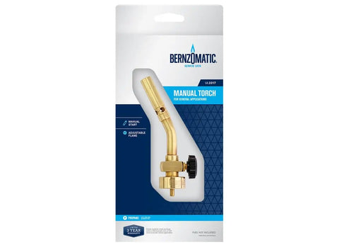 Packaging of Pencil Flame Propane Torch Head For Precise Soldering, Brass Construction, UL2317 Compatible, Manual Start.