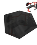 Heavy Duty Leg Extension And Curl Machine Cover For GMWD Gear with 420D Oxford fabric, shown on bench, all-weather protection
