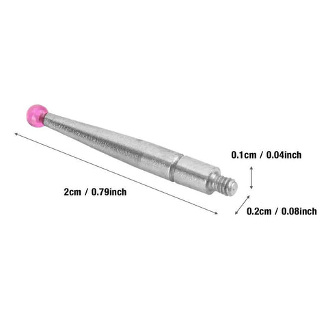 Interapid Lever Indicator Tips Set For Dial Test Indicator Pro Grade Tungsten Steel Probes With Ruby Needle, dimensions shown