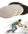 Heavy Duty Furniture Sliders 8 Pack Moving Pads For Hardwood Floors And Carpet Easy Glide under couch with a person using them.