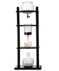 Borosilicate Cold Brew Drip Tower For Iced Coffee Slow Japanese Maker Holds 35 Oz, three-tier glass design for rich coffee extraction.