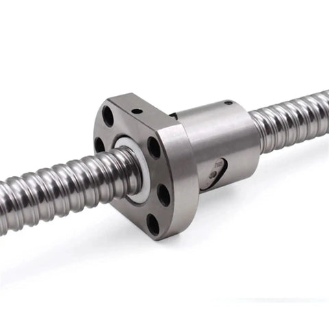 Ultra Quiet Anti Backlash Linear Guide Ball Screw With Nut Kit 100 To 1000mm SFU3205 side view showing precision nut