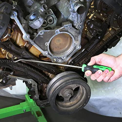 OEMTOOLS 5-piece hose remover set with green and black handles for radiator and coolant hose removal.