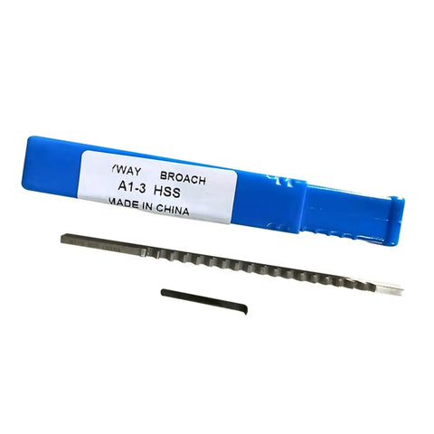 8mm C HSS Keyway Broach Push Type Metric Size High Speed Steel Keyway Cutting Broaching Tool For CNC Router And Machining Projects Heavy Duty Metalwork Accessory