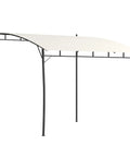 10 By 10 Ft Outdoor Pergola Gazebo With UV Resistant Canopy And Steel Frame Sun Shade Shelter For Porch Patio Deck Backyard Cream White