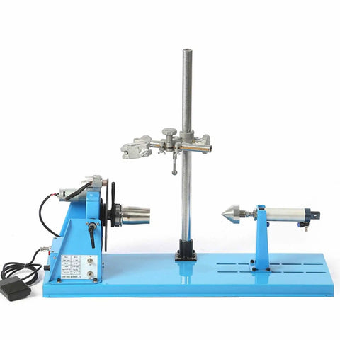 Rock Solid Portable Welding Positioner Turntable With Stepless Speed Control Bulletproof 2 To 20 RPMs Adjustment showing heavy-duty construction and precision components.