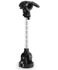 Stabilizer Mount For Trolling Motor Terrova Riptide Ulterra PowerDrive keeps shaft secure, showing adjustable single black and silver unit.