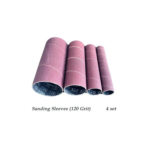 Robust Spindle Sander Drum And Sleeve Replacement Kit For Drill Presses And Benchtop Woodworking Tools That Handles Gnarly Projects Like A Champ Without Breaking A Sweat, set of 4 sanding sleeves, 120 grit