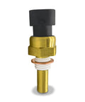 Engine coolant temperature sensor with brass body and black plastic connector