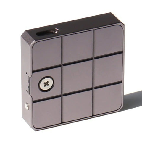 Rock Solid M.2 NVMe 2230 SSD Enclosure Tool Free External Hard Drive Case shown in alloy material, compact square shape.