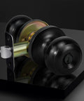 Keyed Entry Door Knob Set Matte Black 6 Pack For Exterior And Interior Doors With Lock And Key Left Or Right Handed ANSI Grade 3
