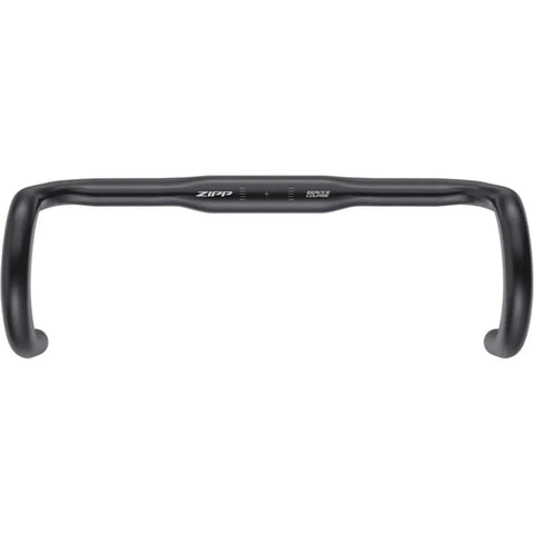 Service Course 70 Ergo Drop Handlebar Aluminum 31.8mm 40cm Bead Blast Black B2 Road Bike Ergonomic Grip Front View