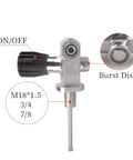 Diving Pneumatic Cylinder Adapter On Off Valve Air Tank Quick Connect Coupler with M18*1.5 thread details visible