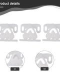 Spring Loaded Roller Catch Cabinet Latches White ABS Plastic Ball Door Catch for Cupboard Wardrobe Pack of 3 in detail